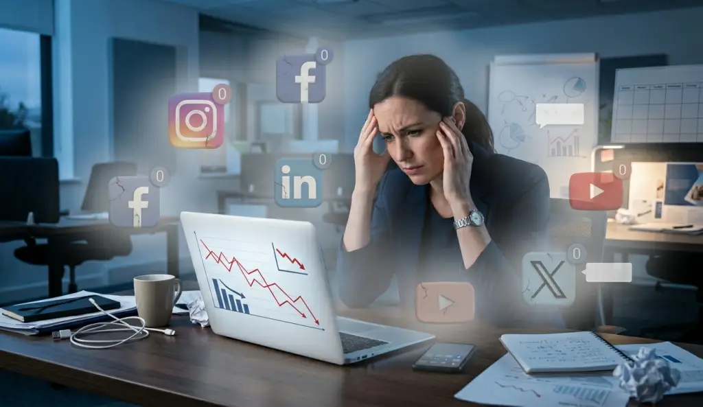 Social Media Marketing in 2026 with low engagement and poor results analysis